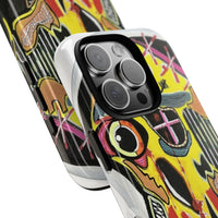 VINCENT.  Skull Riot Phone Case – Colorful Abstract Horror Art Protective Cover