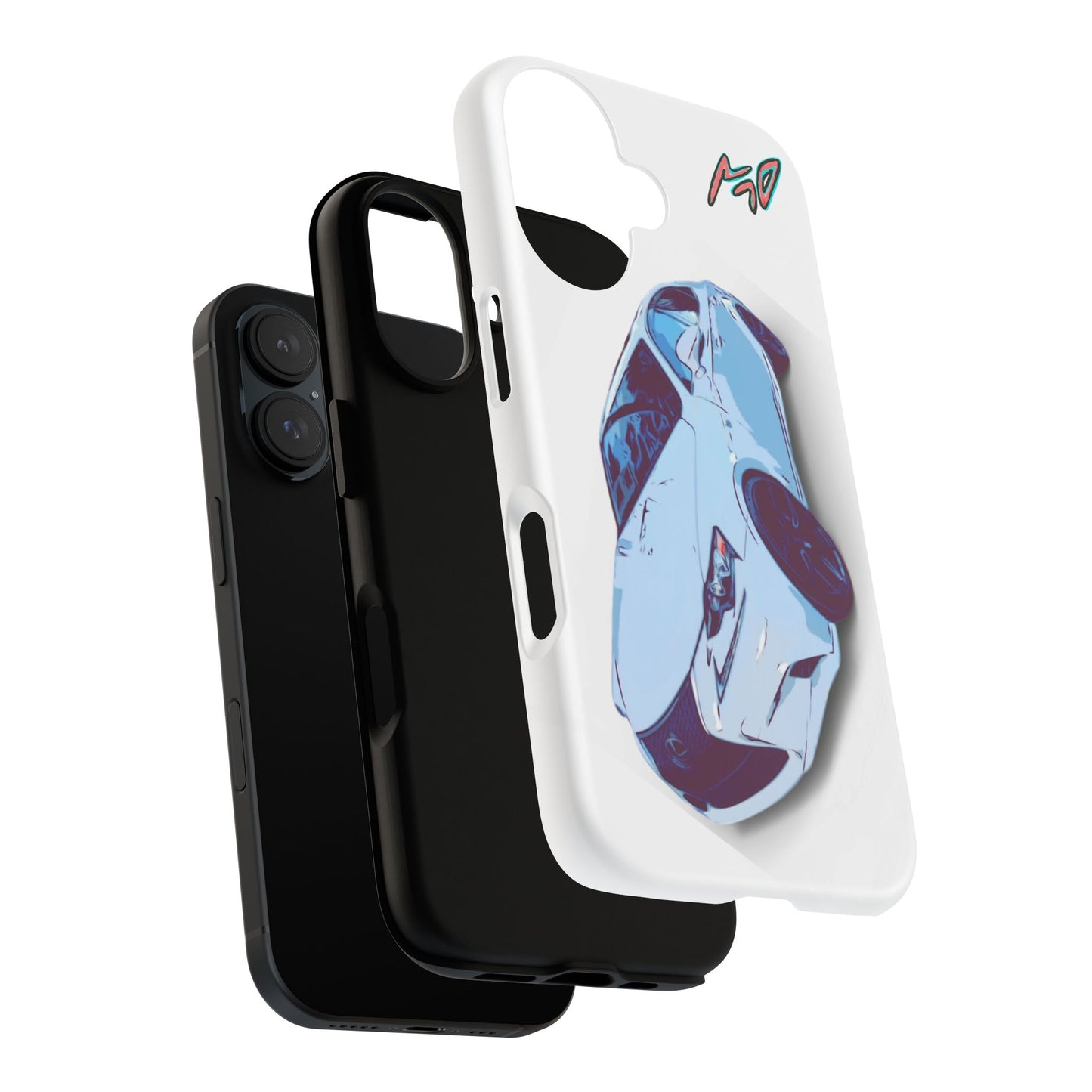Melvin White Sports Car Phone Case - Retro Pop Art Supercar Protective Tough Case
