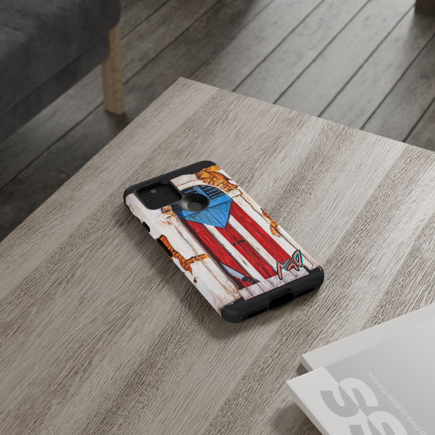 Puerto Rican Flag Phone Case - Rustic Coquí Door Design Tough Case
