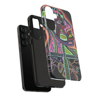 HEART ATTACK Abstract Neon Face Tough Phone Case – Vibrant Art Phone Cover