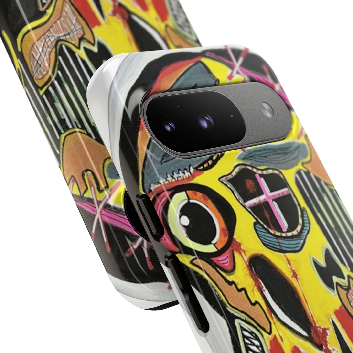 VINCENT.  Skull Riot Phone Case – Colorful Abstract Horror Art Protective Cover