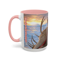 KING OF THE WORLD Royal Portrait Accent Coffee Mug – King in Fur Coat Design (11/15oz)