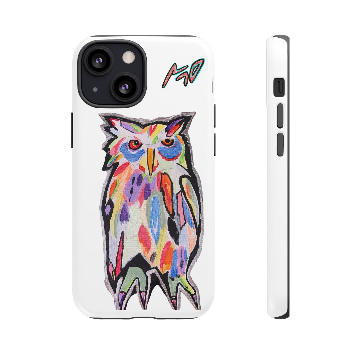 Colorful Owl Phone Case — Artistic Owl Illustration Tough Case