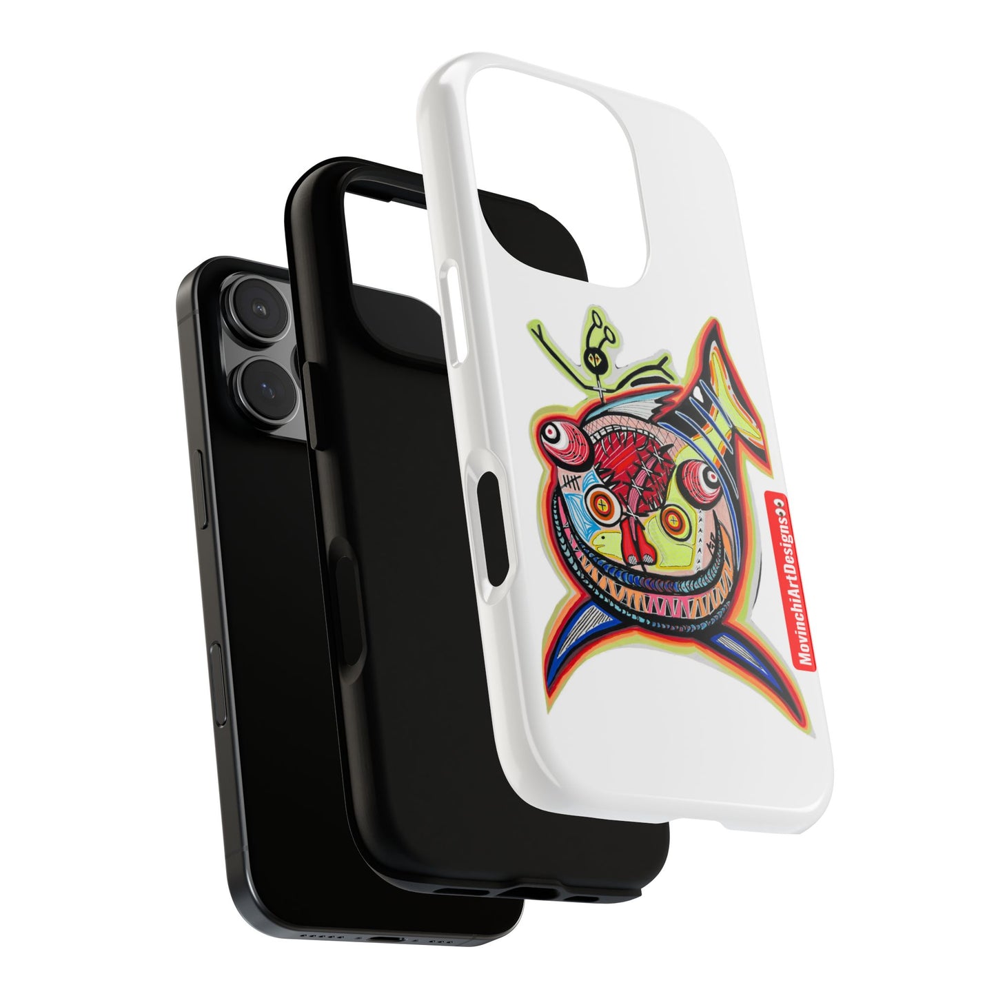 Phone Case — Colorful Abstract PARASITE  Fish Art Tough Cases