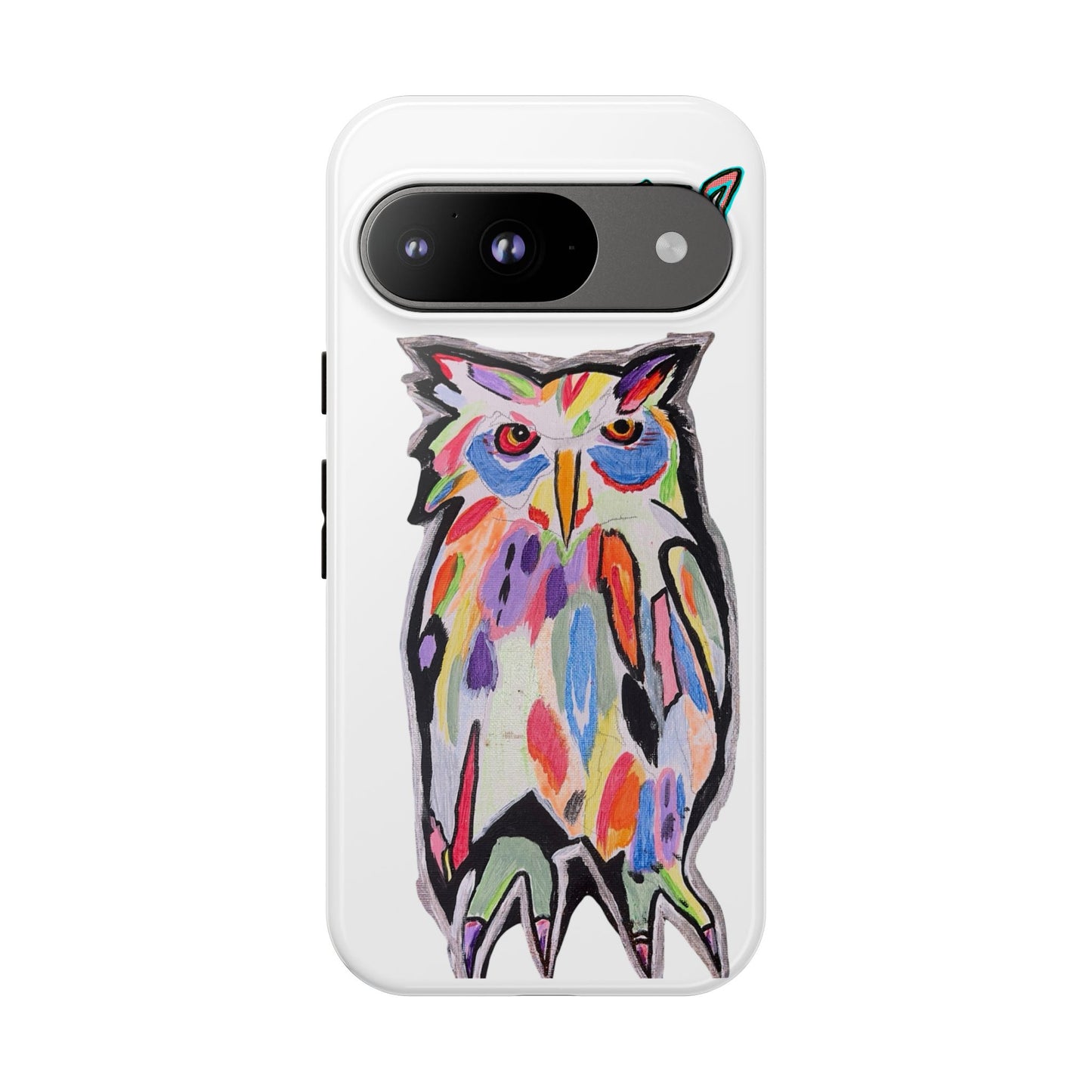 Colorful Owl Phone Case — Artistic Owl Illustration Tough Case