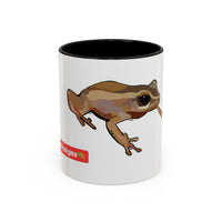 COQUI.  Frog Accent Coffee Mug — Cute Woodland Tree Frog Design (11/15 oz)