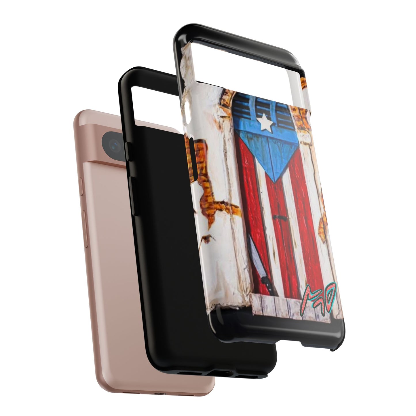 Puerto Rican Flag Phone Case - Rustic Coquí Door Design Tough Case