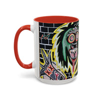 CHUPACABRAS.  Green Monster Art Coffee Mug — Spooky Neon Creature Accent Mug (11/15oz)