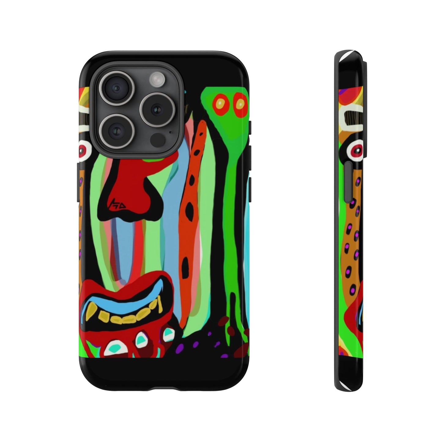 CRAZY.   Tribal Face Phone Case — Colorful Modern Art iPhone Cover