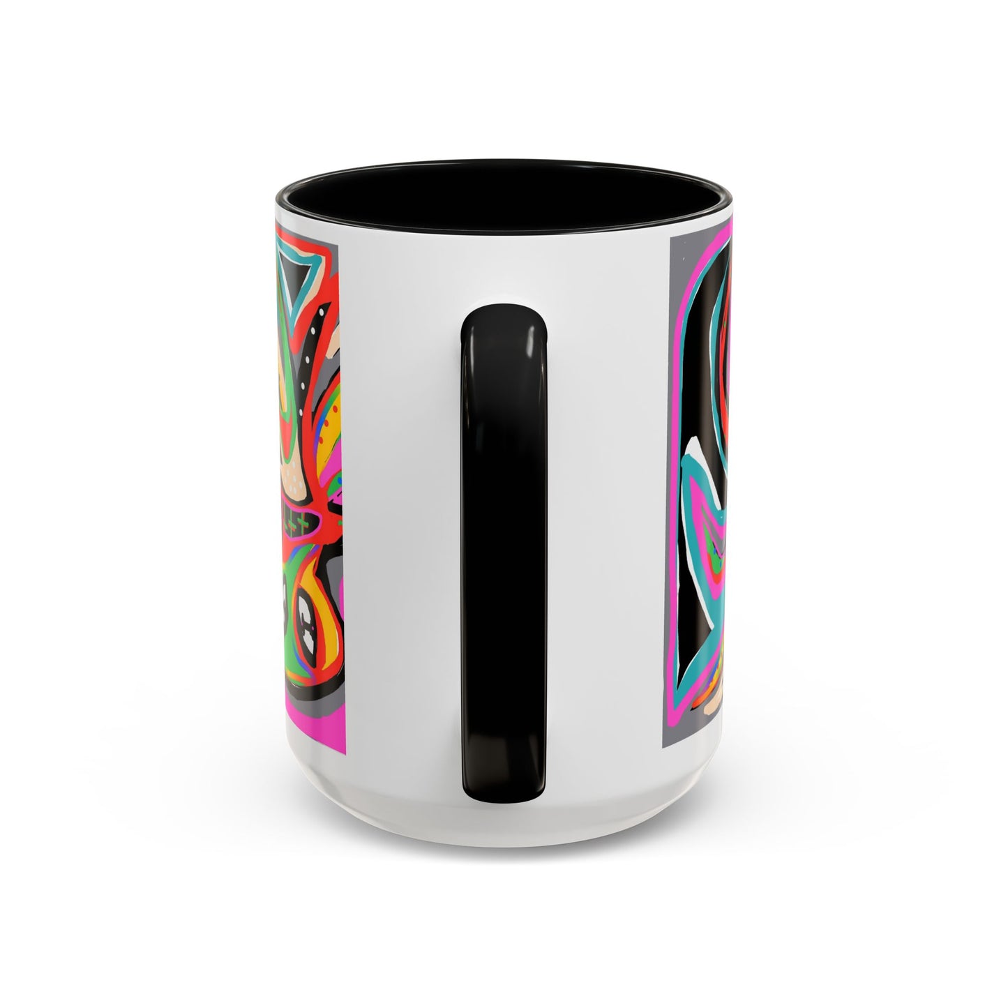 Abstract Neon octopussy Coffee Mug — Colorful Pop Art Accent Mug (11/15oz)