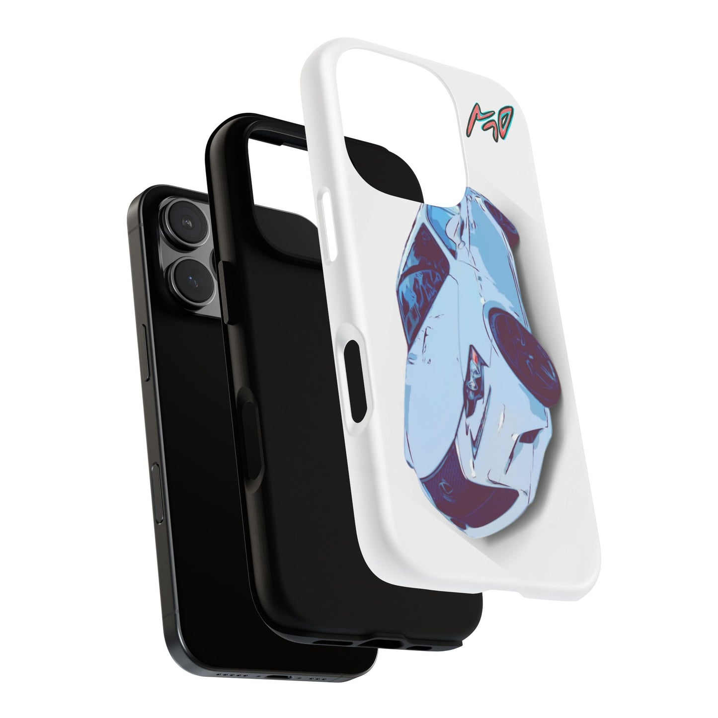 Melvin White Sports Car Phone Case - Retro Pop Art Supercar Protective Tough Case
