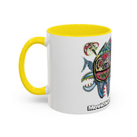 Colorful Shark Attack  Fish Accent Coffee Mug — Bold Nautical Art 11/15oz