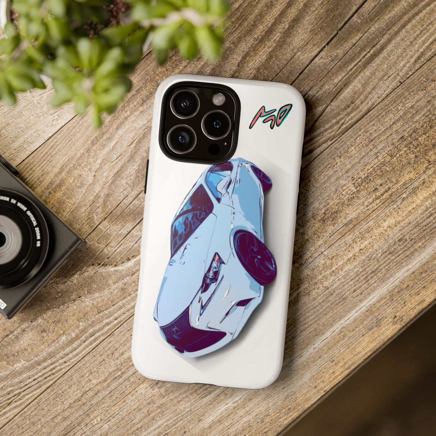 Melvin White Sports Car Phone Case - Retro Pop Art Supercar Protective Tough Case
