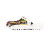 Colorful  VINCENT Skull Art Foam Clogs — EVA Slip-On Garden Shoes
