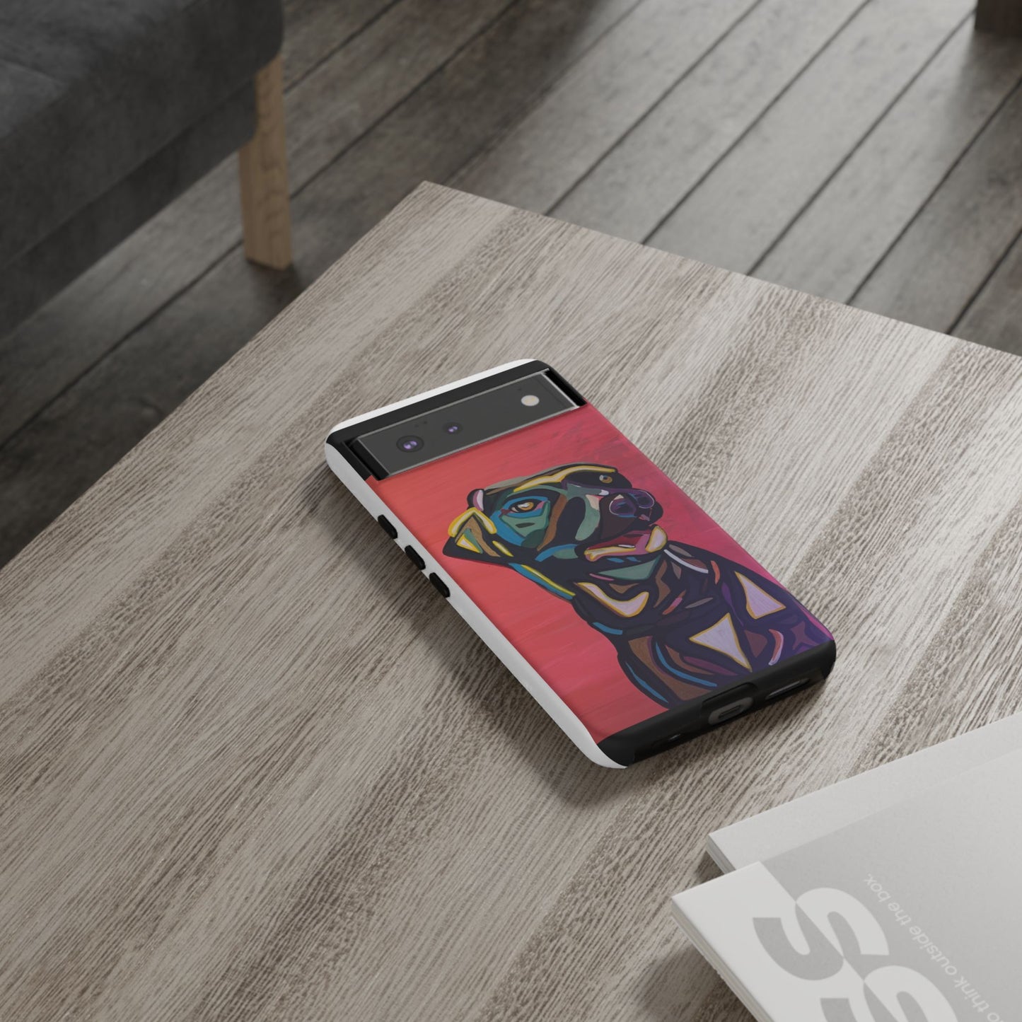 Colorful Pit LABRADOR Tough Phone Case — Vibrant Pop Art Dog Design