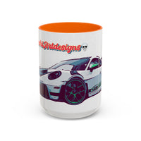 Porsche GT3 Cup Accent Coffee Mug – Racing Car Graphic 11/15oz