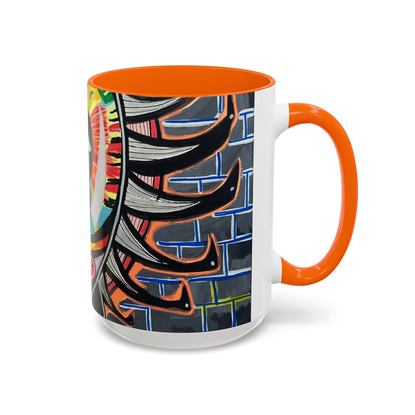 Abstract Street-Art Eye Coffee Mug — Colorful Graffiti Accent Mug (11/15 oz)