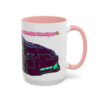Coffee Mug —ECLIPSE  Neon Sports Car Design with "MovinchiArtDesigns" Logo