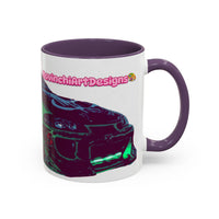 Coffee Mug —ECLIPSE  Neon Sports Car Design with "MovinchiArtDesigns" Logo