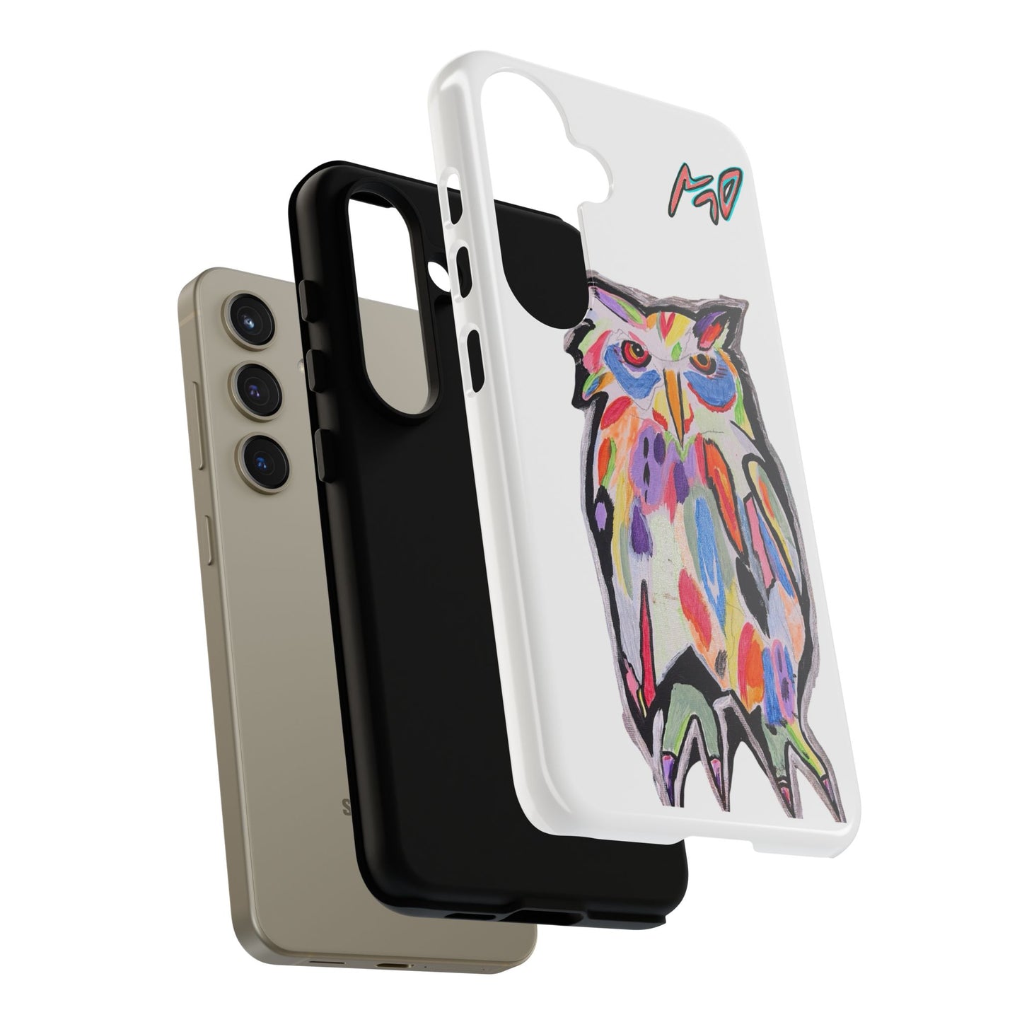 Colorful Owl Phone Case — Artistic Owl Illustration Tough Case
