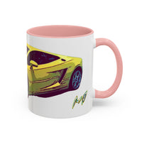 GALLARDO.  Sports Car Coffee Mug — Yellow Supercar Accent Mug (11/15oz)