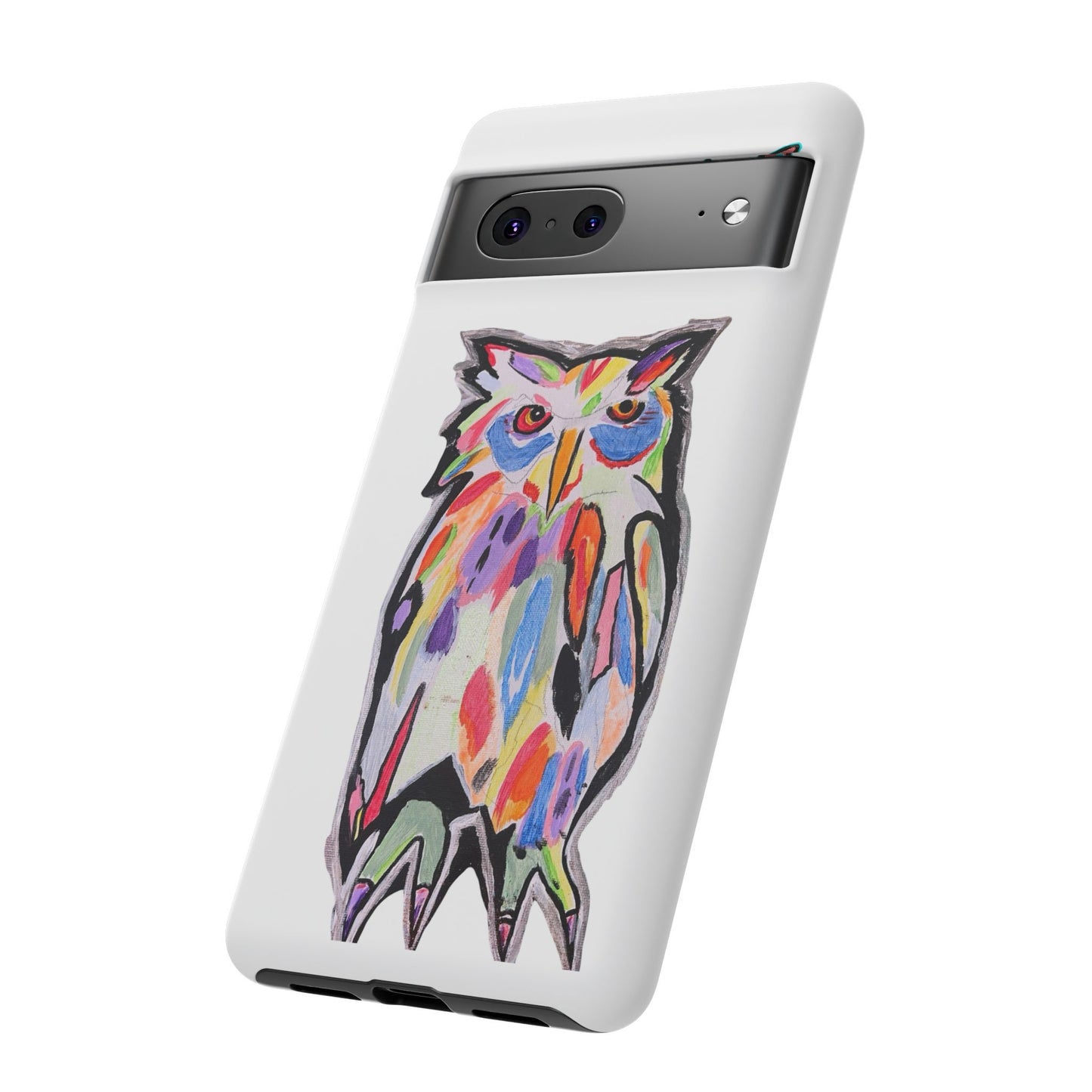 Colorful Owl Phone Case — Artistic Owl Illustration Tough Case