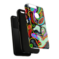 CRAZY4  Abstract Neon Skull Phone Case — Colorful Psychedelic Protective Cover
