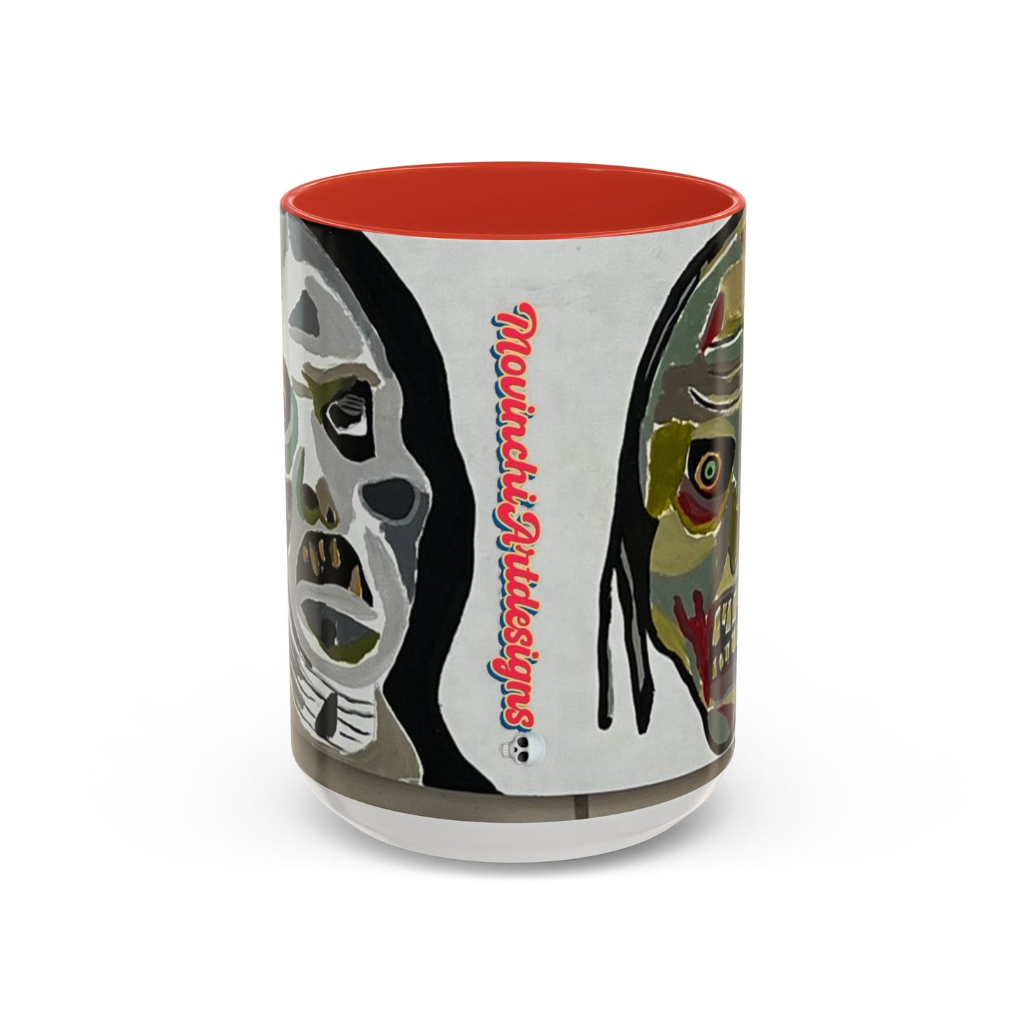 3 amigos2.0 Zombie Skull Coffee Mug — Spooky Horror Accent Mug (11/15 oz)