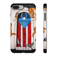Puerto Rican Flag Phone Case - Rustic Coquí Door Design Tough Case