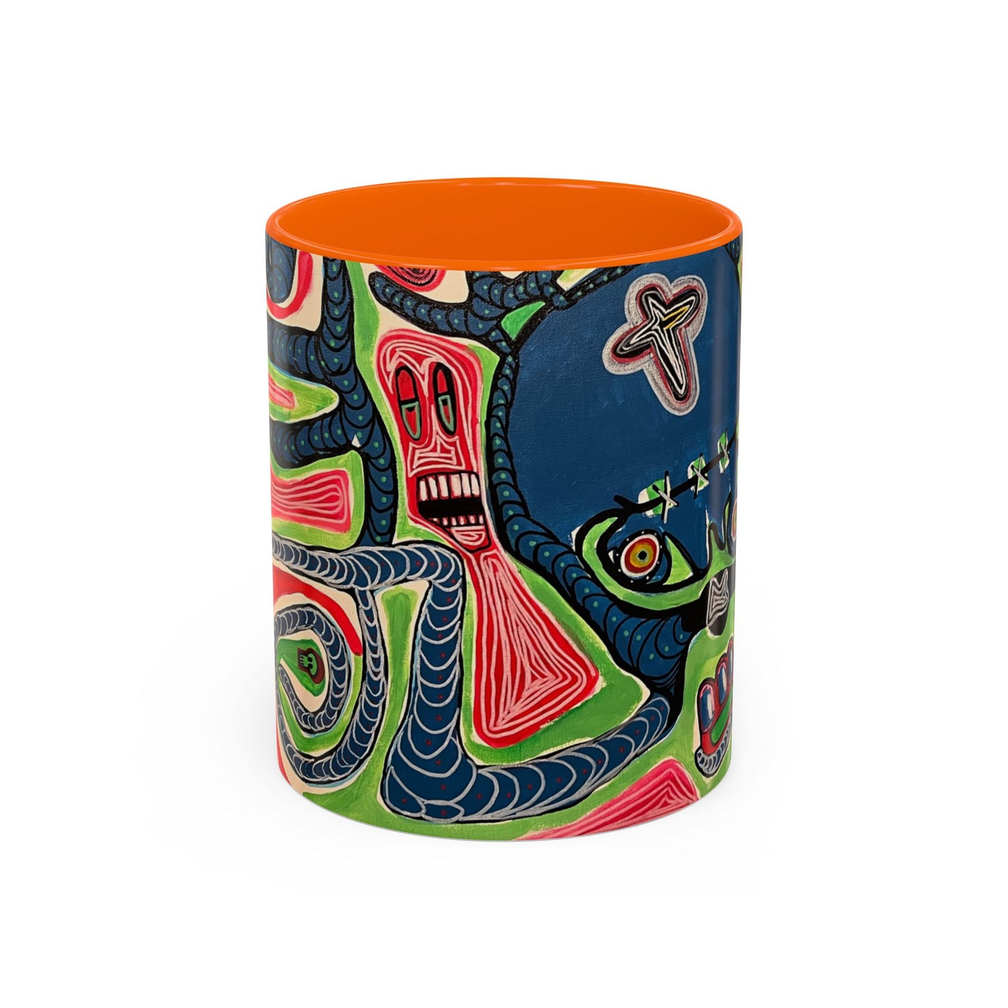 AFTER LIFE2.0  Abstract Neon Doodle Coffee Mug — Colorful Surreal Art Accent Mug (11/15oz)
