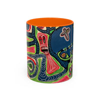 AFTER LIFE2.0  Abstract Neon Doodle Coffee Mug — Colorful Surreal Art Accent Mug (11/15oz)