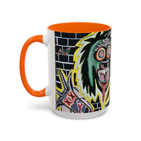 CHUPACABRAS.  Green Monster Art Coffee Mug — Spooky Neon Creature Accent Mug (11/15oz)
