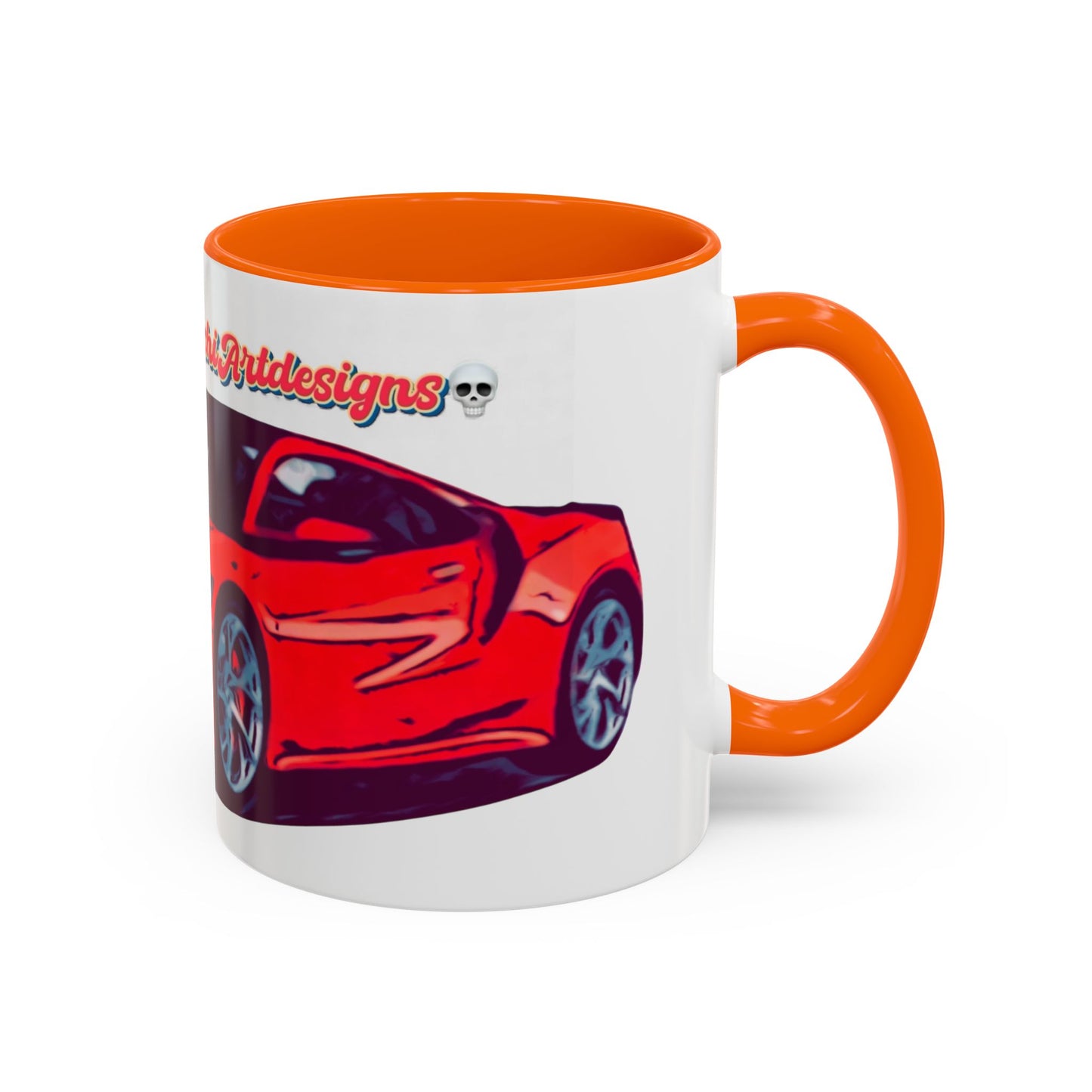 Red NSX Supercar Accent Coffee Mug — MovinchiArtDesigns Sports Car Graphic
