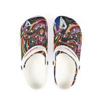 Colorful Abstract CRAZY   Foam Clogs — Vibrant All-Over-Print Slip-On Shoes