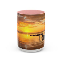 Sunset Harbor Coffee Mug — Golden Beach Sunrise Accent Mug (11/15oz)