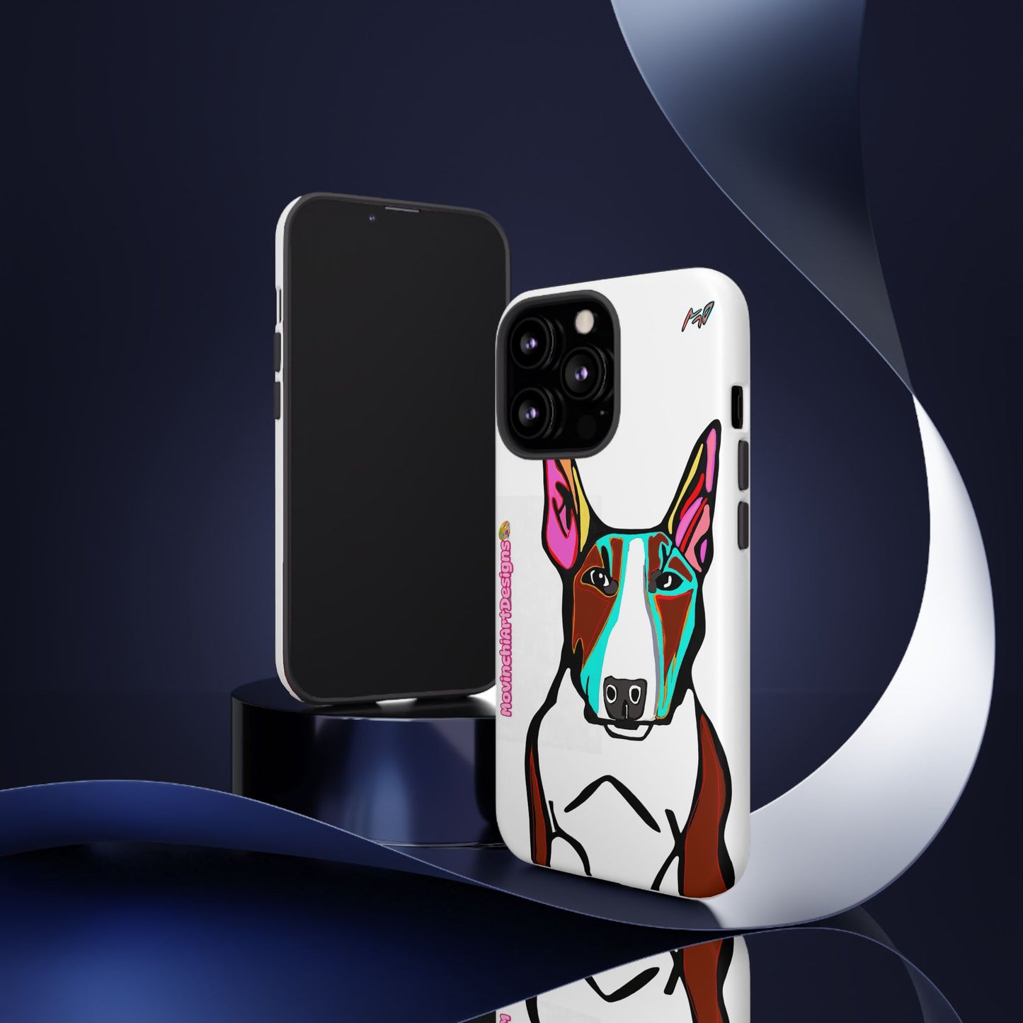 MR Bull Terrier Phone Case — Colorful Pop Art Tough Cases for Dog Lovers