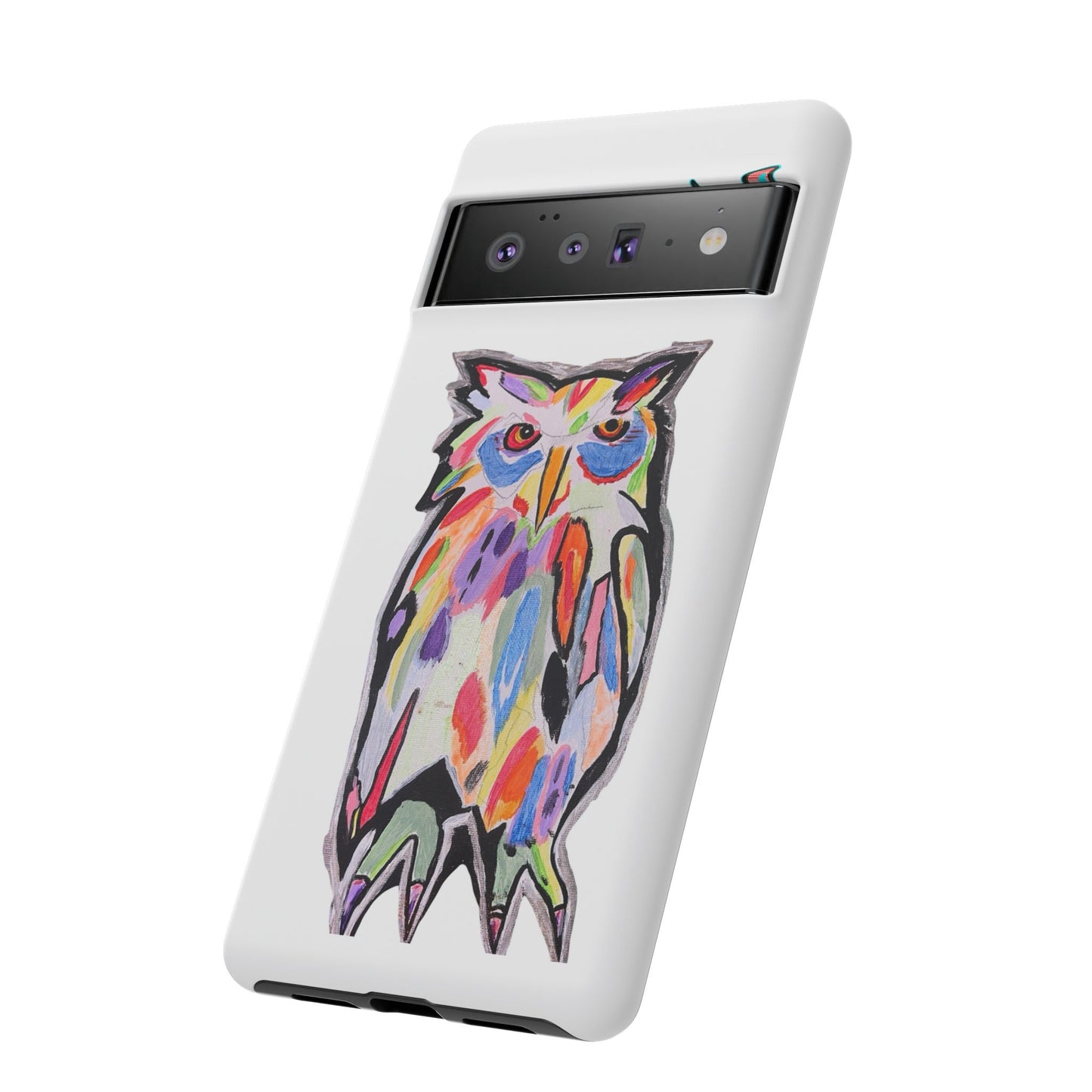Colorful Owl Phone Case — Artistic Owl Illustration Tough Case