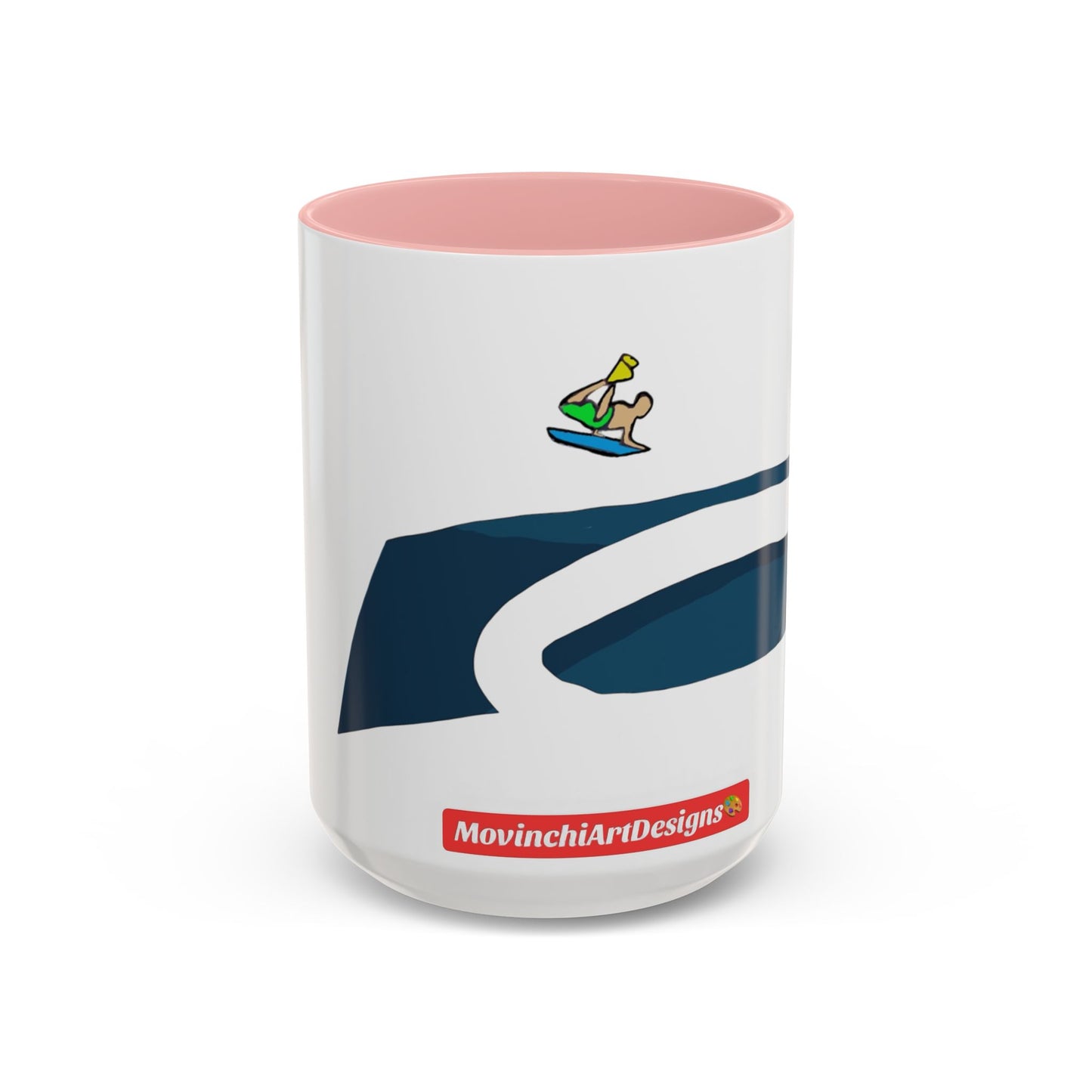 AERIAL.   Wave Accent Coffee Mug — Watersports Lover Gift