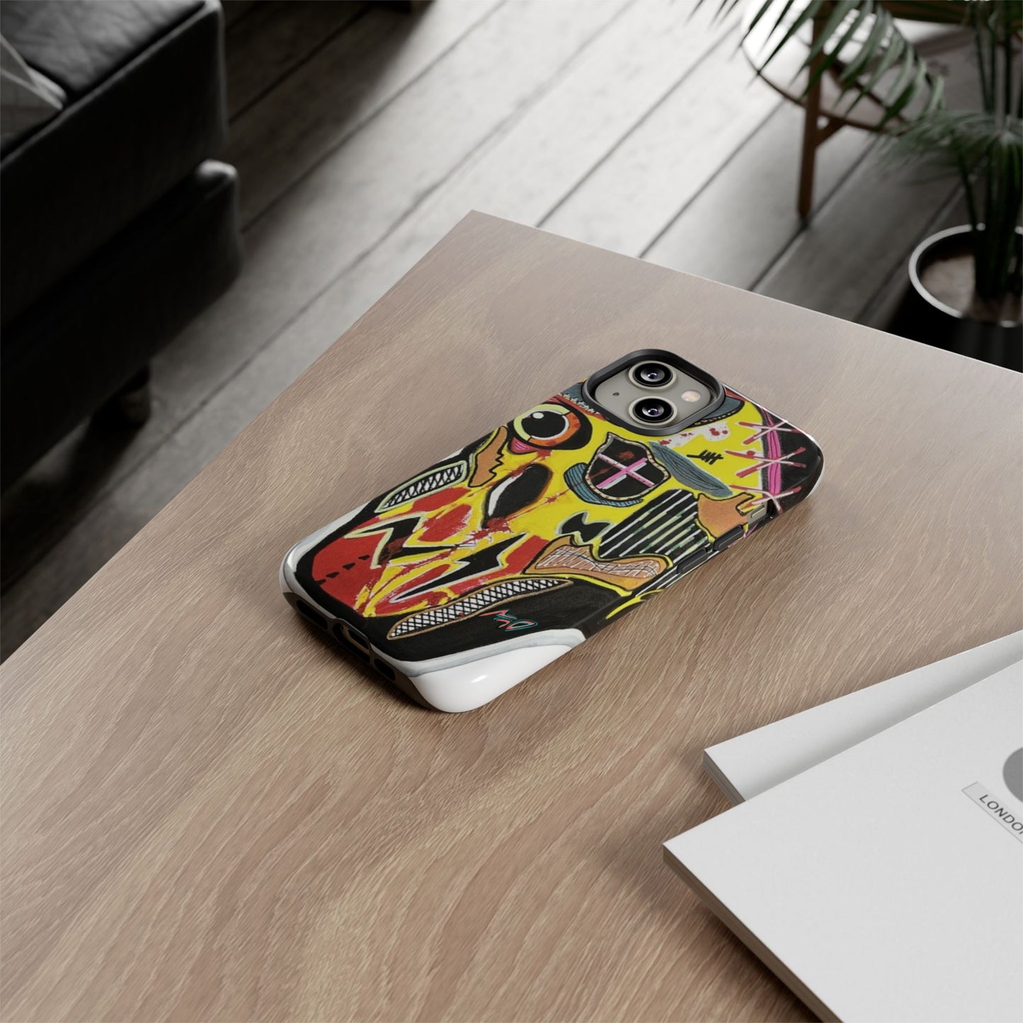 VINCENT.  Skull Riot Phone Case – Colorful Abstract Horror Art Protective Cover