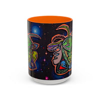 Psychedelic RYDER2.0   Space Goat Accent Coffee Mug — Colorful Cosmic Animal Art (11/15oz)