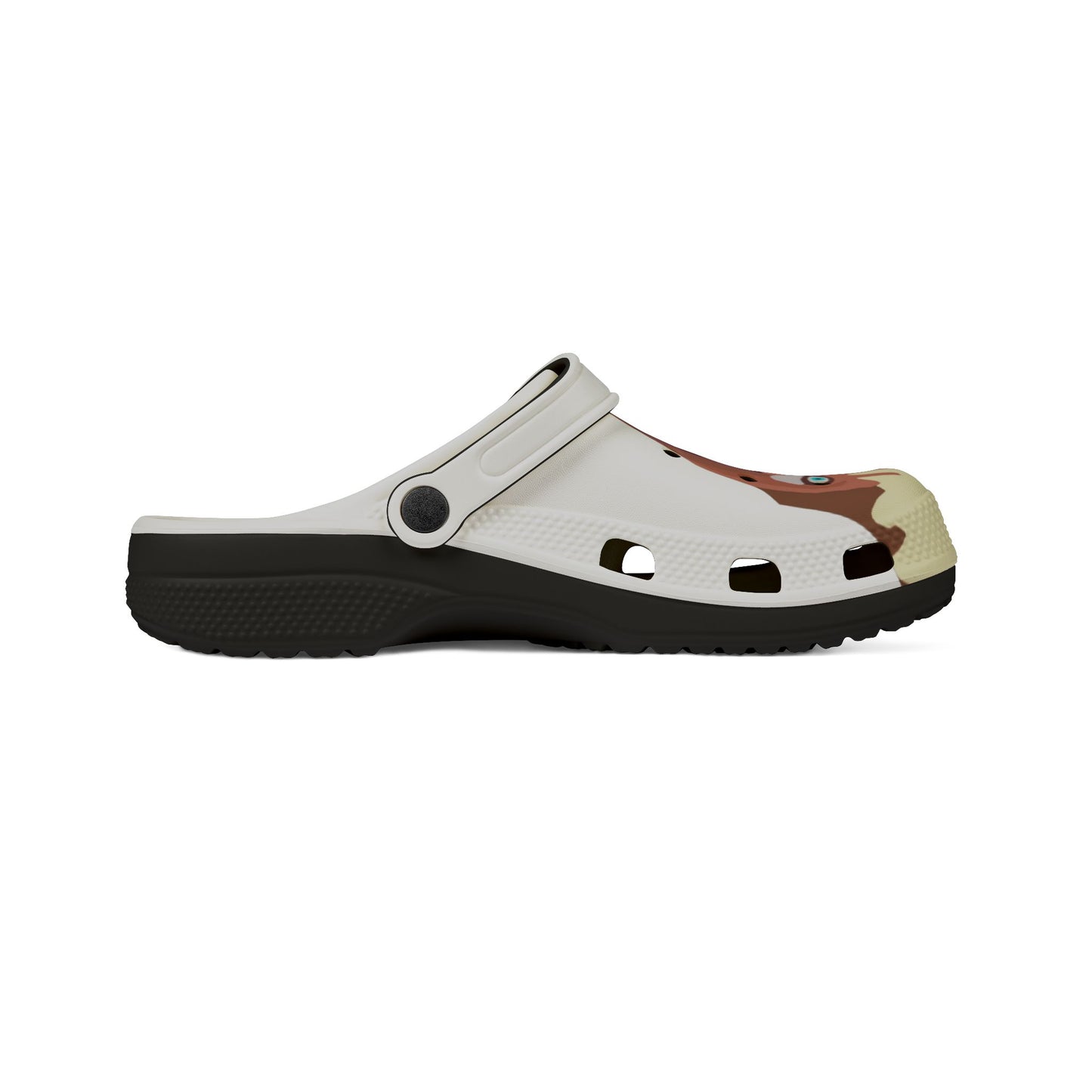 EVA Foam Clogs — KAREN.   Melted Face Graphic Slip-Ons