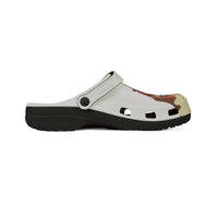 EVA Foam Clogs — KAREN.   Melted Face Graphic Slip-Ons