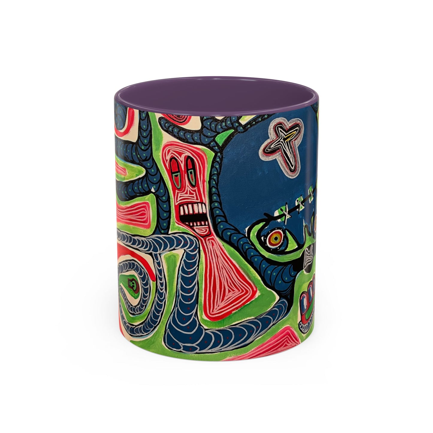 AFTER LIFE2.0  Abstract Neon Doodle Coffee Mug — Colorful Surreal Art Accent Mug (11/15oz)