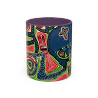 AFTER LIFE2.0  Abstract Neon Doodle Coffee Mug — Colorful Surreal Art Accent Mug (11/15oz)