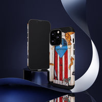 Puerto Rican Flag Phone Case - Rustic Coquí Door Design Tough Case