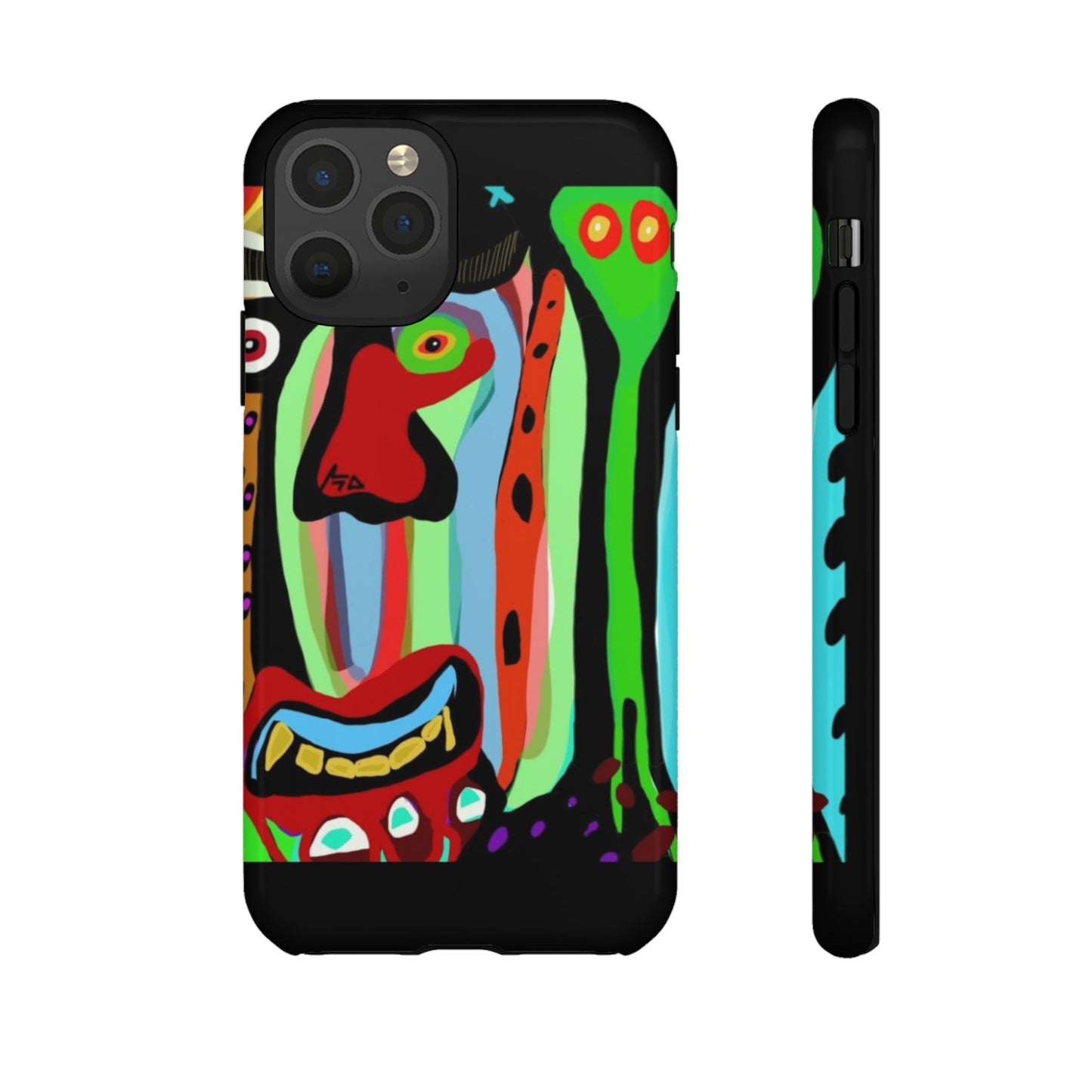 CRAZY.   Tribal Face Phone Case — Colorful Modern Art iPhone Cover