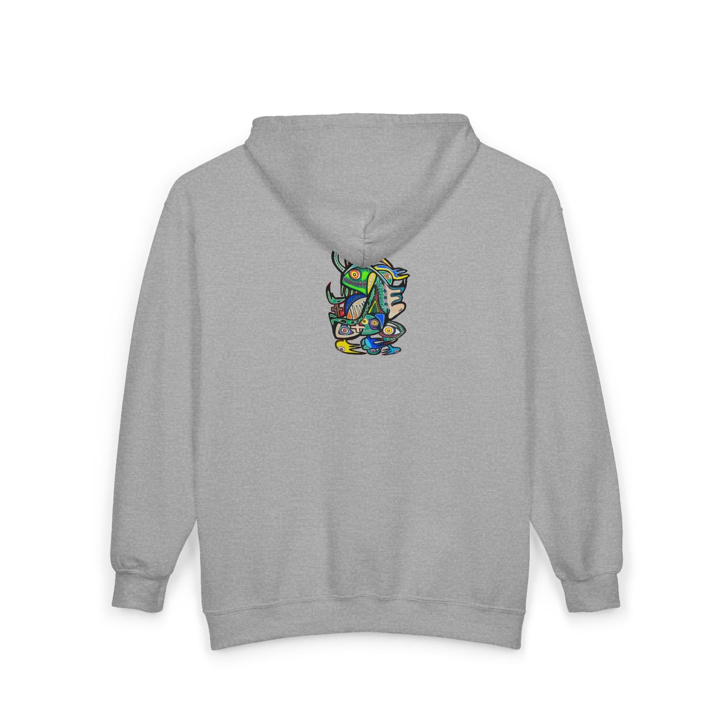 Full-Zip Hoodie with Colorful RYDER Art — Bold Graphic Zip-Up Sweatshirt