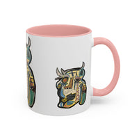 Abstract MOVINCHI Art Coffee Mug — Colorful Cubist Ceramic Accent Mug