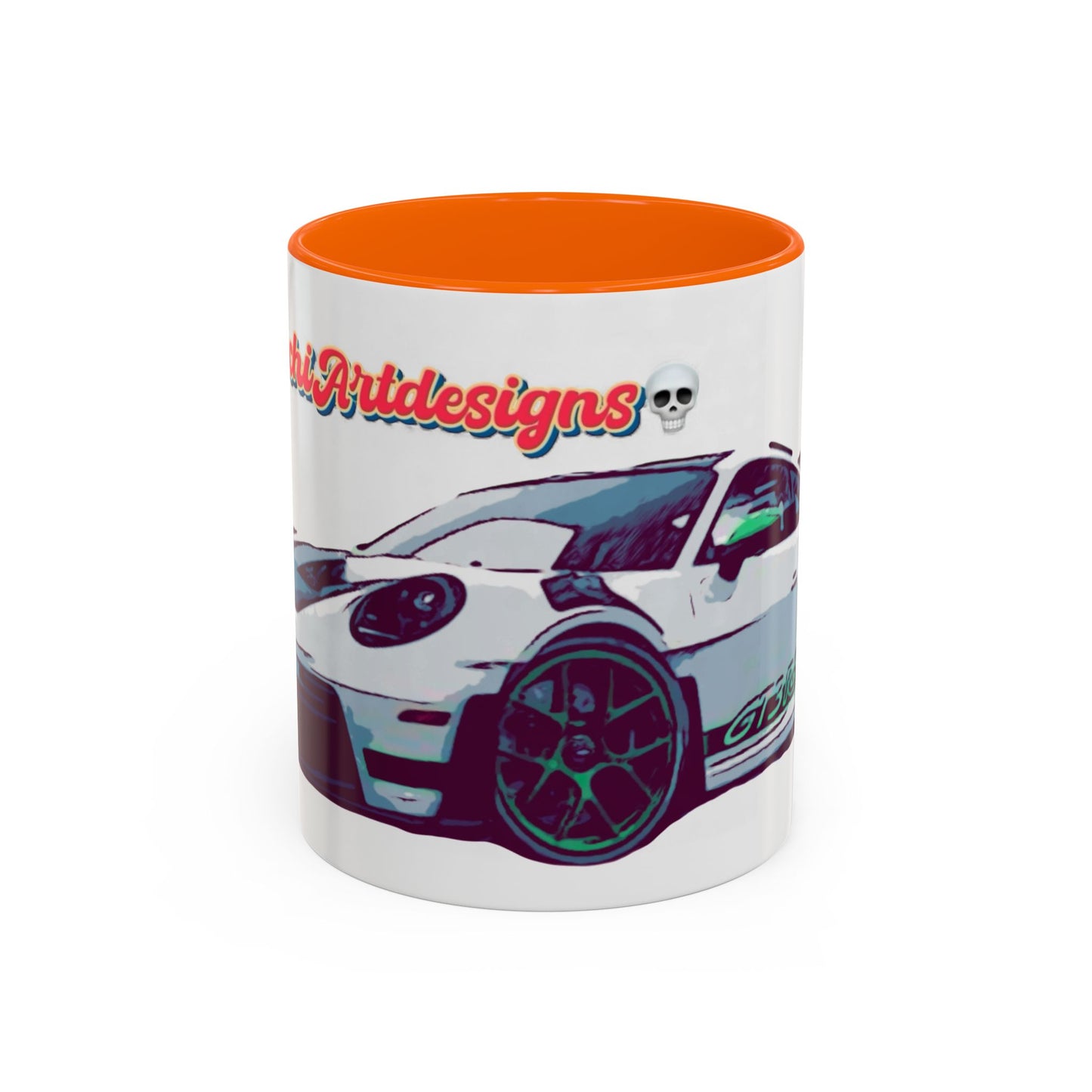 Porsche GT3 Cup Accent Coffee Mug – Racing Car Graphic 11/15oz