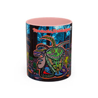 RYDER4.0  Psychedelic Forest Accent Coffee Mug – Colorful Trippy Creature Design (11/15oz)